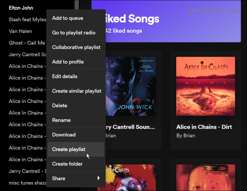 Hogyan készítsünk közös lejátszási listát a Spotify-on