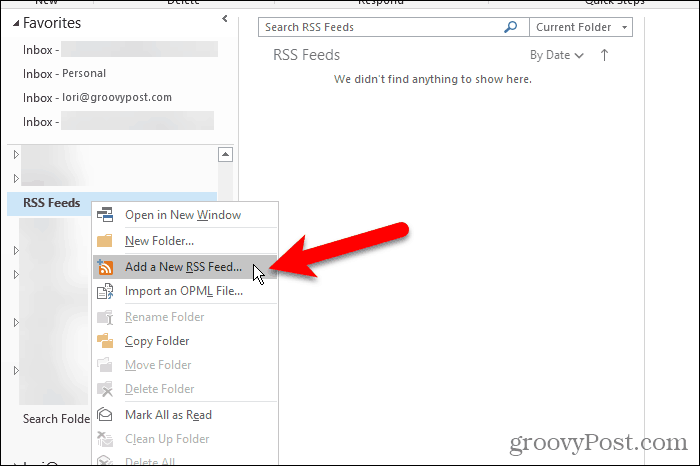 Hur man lägger till RSS-flöden i Microsoft Outlook
