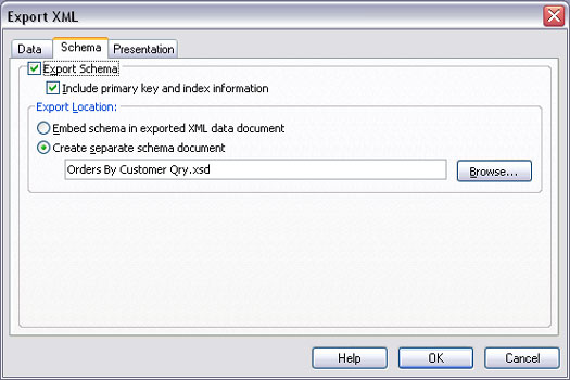 Izvoz podatkov Access 2003 v XML