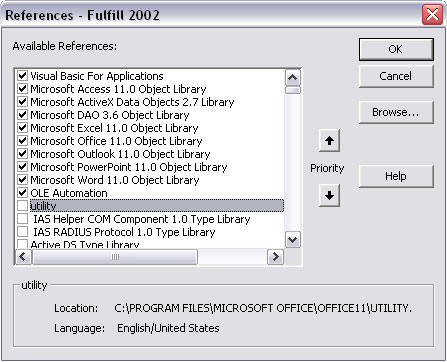 Интегриране на Access 2003 с други приложения на Microsoft Office