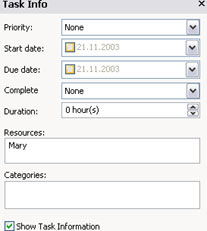 Minding MindManagers Task Info Panel