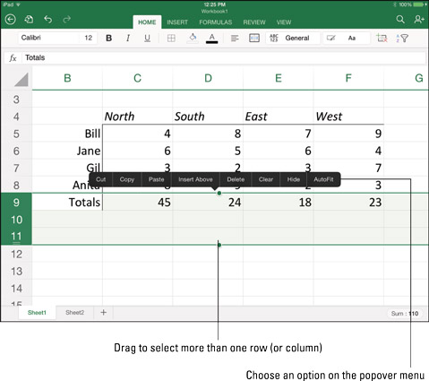 Sådan indtastes og redigeres Excel-data på iPad