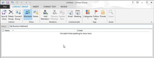 Com crear un grup de contacte a Outlook 2013