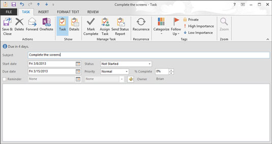 Sådan administreres tilbagevendende opgaver i Outlook 2013