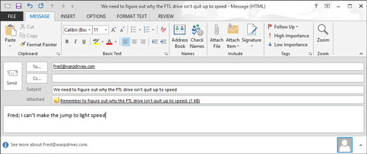 Kā pārsūtīt piezīmi programmā Outlook 2013