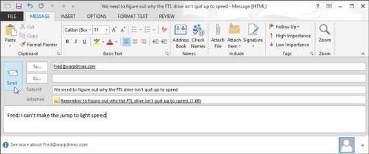 Kā pārsūtīt piezīmi programmā Outlook 2013