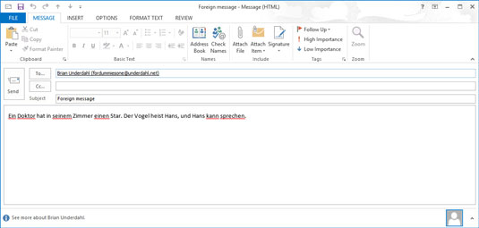 Hvordan videresende en e-postmelding i Outlook 2013