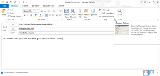 Sådan indstilles en meddelelses prioritet i Outlook 2013