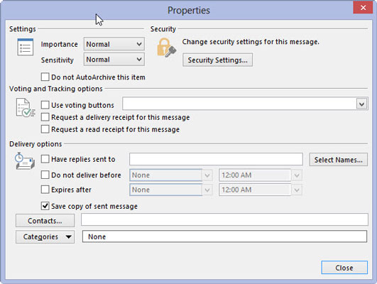 Kā iestatīt ziņojuma prioritāti programmā Outlook 2013