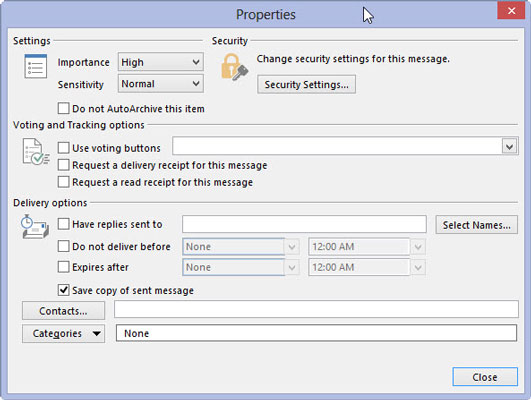 Ako nastaviť prioritu správy v programe Outlook 2013