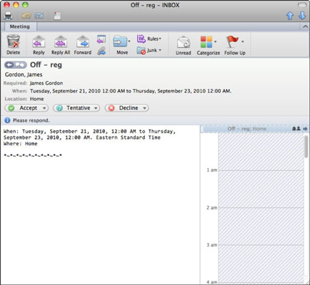 Office 2011 для Mac: відповідайте на запити календаря в Outlook