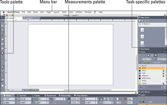 Приложният интерфейс QuarkXPress