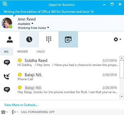 Com iniciar una conversa a Skype for Business