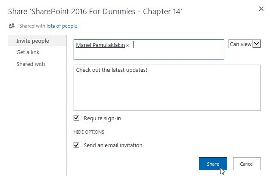 Opprette unike tillatelser for en app eller et dokument i SharePoint 2016