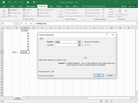 Taulukkofunktioiden käyttäminen tilastolliseen analyysiin Excel 2016:ssa