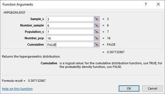 Brug af den hypergeometriske fordeling til statistisk analyse med Excel