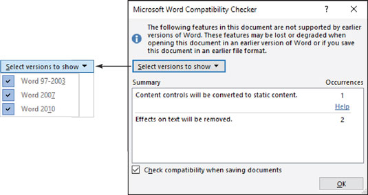 Com comprovar la compatibilitat del document amb Word 2016