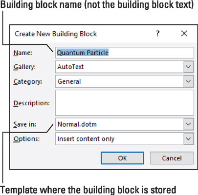 Kā programmā Word 2016 izveidot automātiskā teksta veidošanas bloku