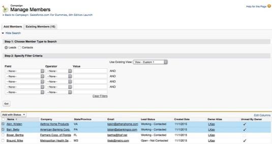 Cílení na stávající členy pomocí integrovaného nástroje pro tvorbu kampaní v Salesforce