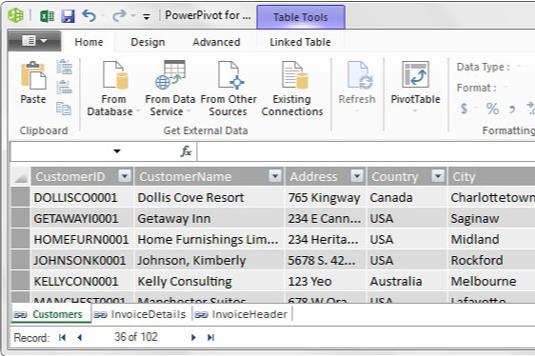 Dodajte Excelove tabele v podatkovni model Power Pivot