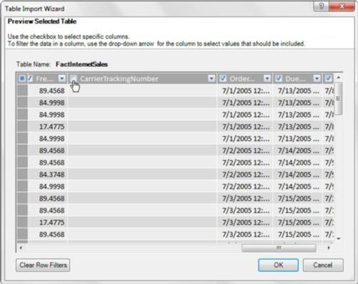 Last inn data til Power Pivot fra SQL Server