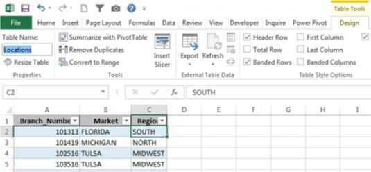 Legg til en ny tabell i Excels interne datamodell