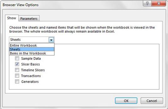 Publiser en Excel-arbeidsbok til SharePoint