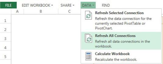 Actualitzeu les connexions de dades als llibres de treball de Power Pivot publicats