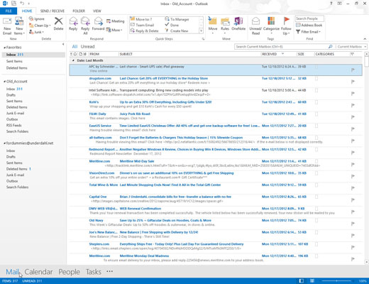 Zmeňte vzhľad tably na čítanie programu Outlook 2013