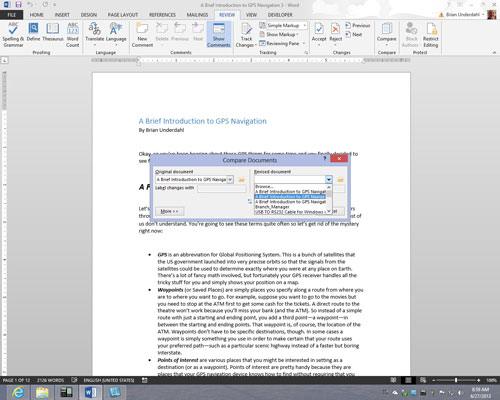 Kako usporediti dokumente u Wordu 2013