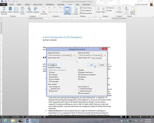 Kako usporediti dokumente u Wordu 2013