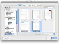 Як використовувати шаблони в Word 2008 для Mac