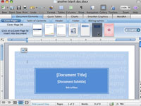 Використання галереї елементів у Word 2008 для Mac