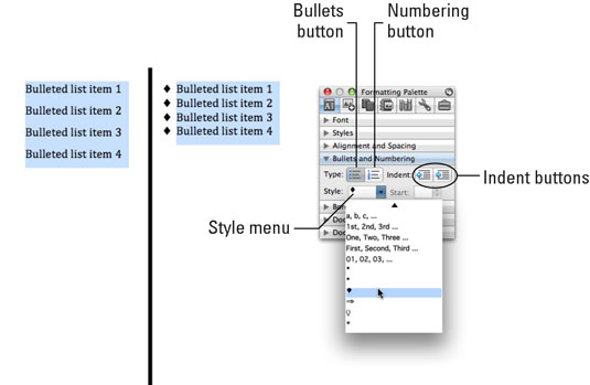 Hvernig á að búa til dálka, lista og textareiti í Word 2008 fyrir Mac