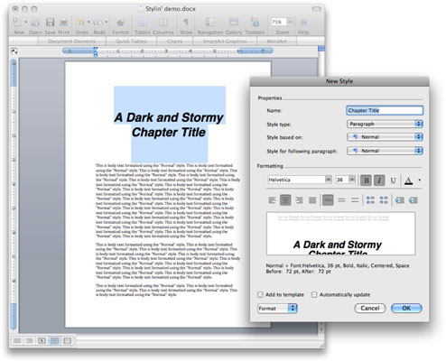 Com definir estils de format a Word 2008 per a Mac