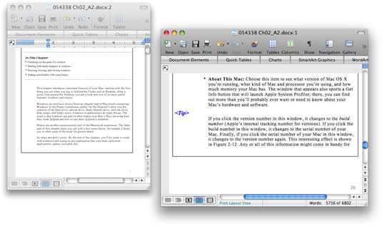 Com crear una finestra nova a Word 2008 per a Mac