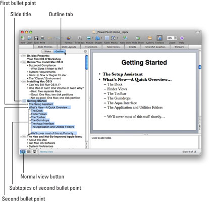 Планування презентації PowerPoint в Office 2008 для Mac