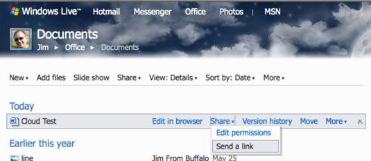 Umsjón með skrám með SkyDrive í Office 2011 fyrir Mac