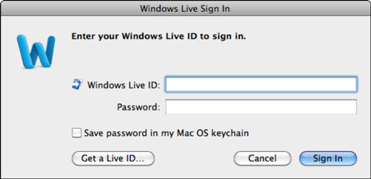 Prijava in upravljanje SkyDrive v Office 2011 za Mac