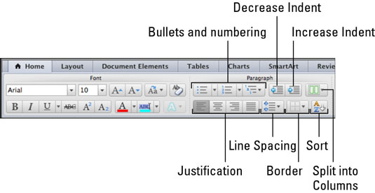 Si të formatoni paragrafë të tërë në Word 2011 për Mac