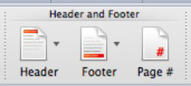 Nastavenie hlavičky a päty v programe Word 2011 pre Mac