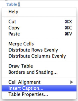 Prilagodite celice, vrstice in stolpce tabele v programu Word 2011 za Mac