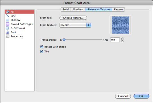 Excel-diagramok tökéletesítése az Office 2011 for Mac programban