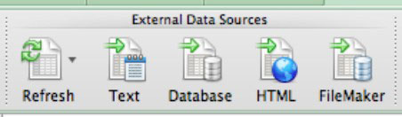 Com moure dades de fonts externes a Excel 2011 per a Mac