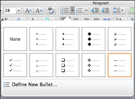 Delo z nadomestnimi oznakami besedila v programu PowerPoint 2011 za Mac