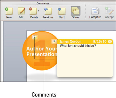 Office 2011 za Mac: komentiranje v skupni PowerPoint predstavitvi