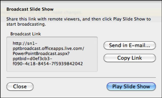 Vysílejte PowerPointové prezentace s Office 2011 pro Mac