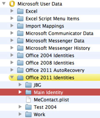 Rad s Outlook identitetima u sustavu Office 2011 za Mac