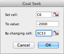 Előrejelzés a Microsoft Excel célkeresési parancsával