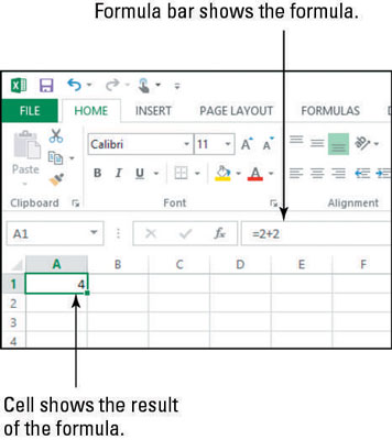 Hvordan skrive formler i Excel 2013